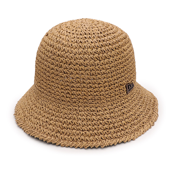 NEW ERA ニューエラ　クロシェ ニットバケット ペーパー ベージュ ニューエラ NEW ERA CROCHET KNIT PAPER BUCKET ベージュ