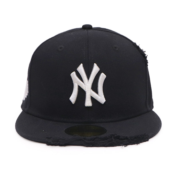 ニューエラ　ニューヨークヤンキース ダメージ デニム ベースボールキャップ NEW ERA LP 59FIFTY MLB Denim Wappen ニューヨーク・ヤンキース