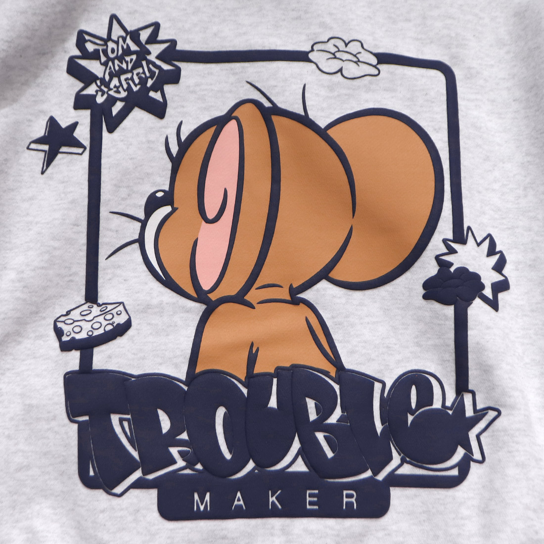 爆買 シークエンズ【SEQUENZ】TJ GRAFFITI ZIP P/K トムとジェリー オーバーサイズ 裏起毛 スウェット ジップパーカー フーディ バックプリント ユニセックス | SEQUENZE | 02