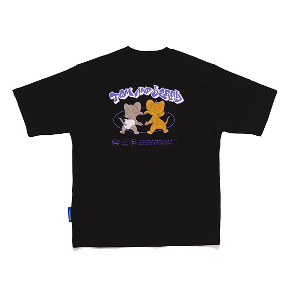シークエンズ【SEQUENZ】TJ JERRY AND TUFFY S/S TEE / トムとジェリー Tシャツ 半袖 クルーネック 刺繍 ユニセックス サガラ刺繍 キャラクター【ネコポス発送】 | SEQUENZE | 01