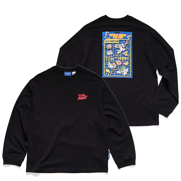 シークエンズ【SEQUENZ】TJ PLASTIC MODEL L/S TEE トムとジェリー ロンT 長袖 クルーネック プリント キャラクター ユニセックス【ネコポス発送】 | SEQUENZE | 01