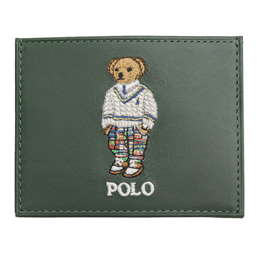 ポロ ラルフローレン【POLO RALPH LAUREN】カードケース ポロベアー レザー ウォレット 名刺入れ 定期入れ パスケース くま ギフト