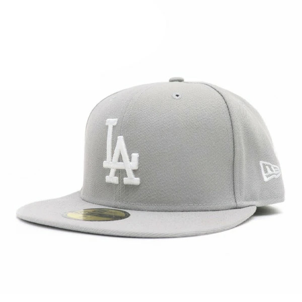 ニューエラ/NEW ERA 59fifty Los Angeles Dodgers ロサンゼルス ドジャース LA 帽子 キャップ ロゴ メンズ レディース MLB メジャーリーグ グレー ブラック｜bobsstore｜02