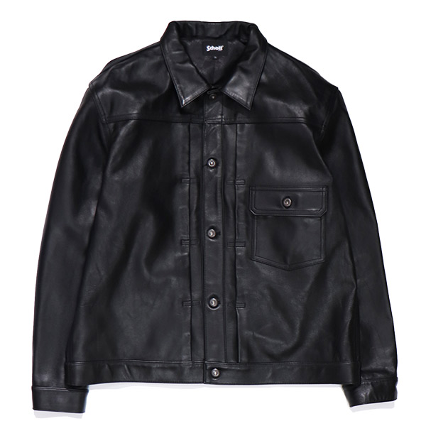 ショット【Schott】SHEEP LEATHER 1st TRACKER JACKET シープレザー トラッカージャケット アウター ジャケット 羊革 メンズ 本革 レザージャケット 革ジャンの画像