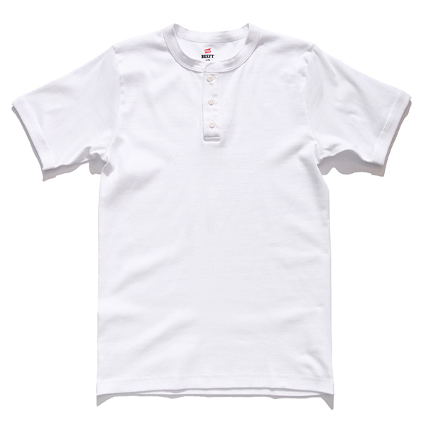 Hanes（ヘインズ） ヘインズ【Hanes】BEEFY リブヘンリーネックTシャツ