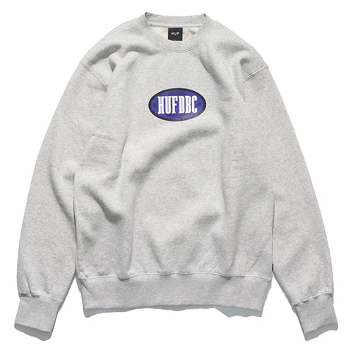 ハフ【HUF】PF00574 BEAT CREATOR CREWNECK メンズ スウェット トレーナー ロゴ トップス プルオーバー 裏起毛  ブラック グレー