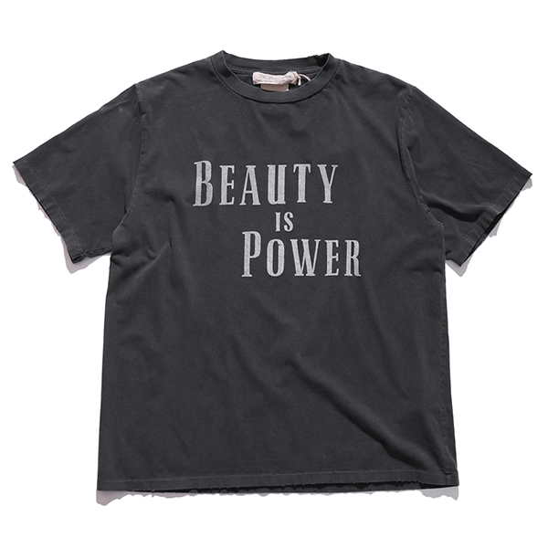 レミ レリーフ【REMI RELIEF】SP加工 NEW FIT TEE (BEAUTY IS POWER) Tシャツ ロゴ メンズ レディース 古着風 ヴィンテージ クルーネック コットン 日本製 REMI RELIEF レミ レリーフ【REMI RELIEF】SP加工 NEW FIT TEE