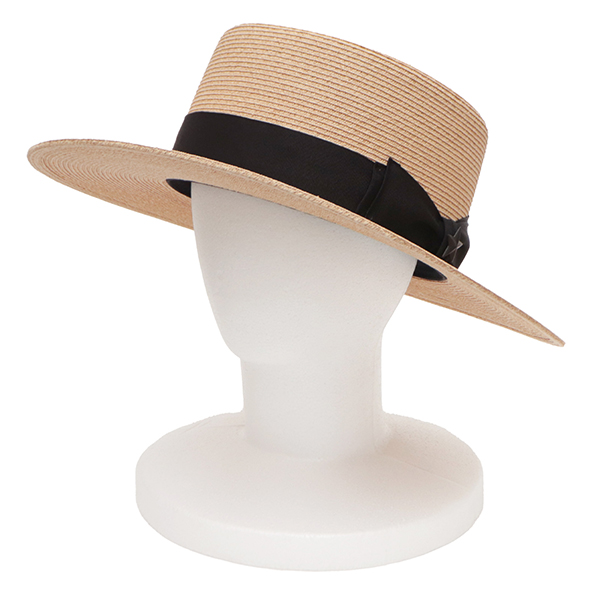 シャポー ド オー Straw Braid Canotier ハット　麦わら帽子 SCHOTT（ショット） ショット【Schott】SC126 RAFFIA BRAID BOATER HAT