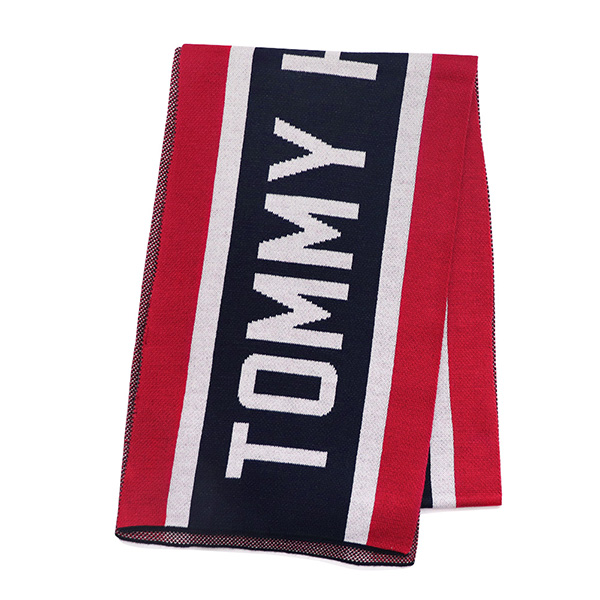 トミーヒルフィガー【TOMMY HILFIGER】TH100158 マフラー ロゴ MUFFLER リブ ストール ユニセックス  男女兼用【ネコポスのみ送料無料】