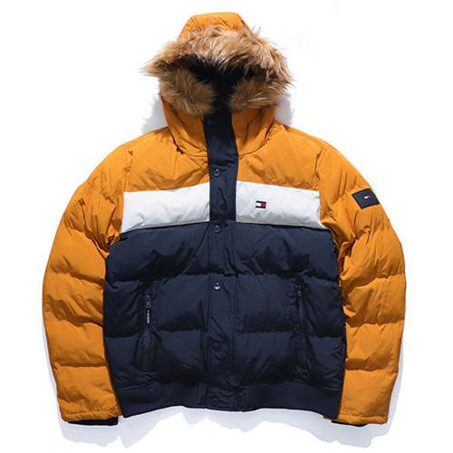 トミーヒルフィガー【TOMMY HILFIGER】】159AP863 中綿ジャケット ジャケット ブルゾン フード ファー リブ ロゴ アウター メンズ USA規格