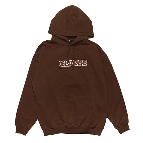 X-LARGE STANDARD LOGO フーディー M/BROWN XLARGE（エクストラ ラージ） エクストララージ【X-LARGE】STANDARD