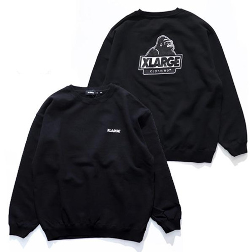 エクストララージ【X-LARGE】SLANTED OG CREWNECK SWEAT スウェット トレーナー メンズ トップス 長袖 ロゴ ゴリラ 裏毛