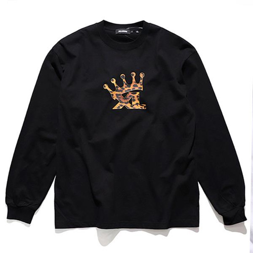 エクストララージ【X-LARGE】XL CROWN L/S TEE ロンT 長袖 カットソー メンズ クルーネック ロゴ ラージ ヒョウ柄 レオパード【ネコポス発送のみ送料無料】｜bobsstore｜02