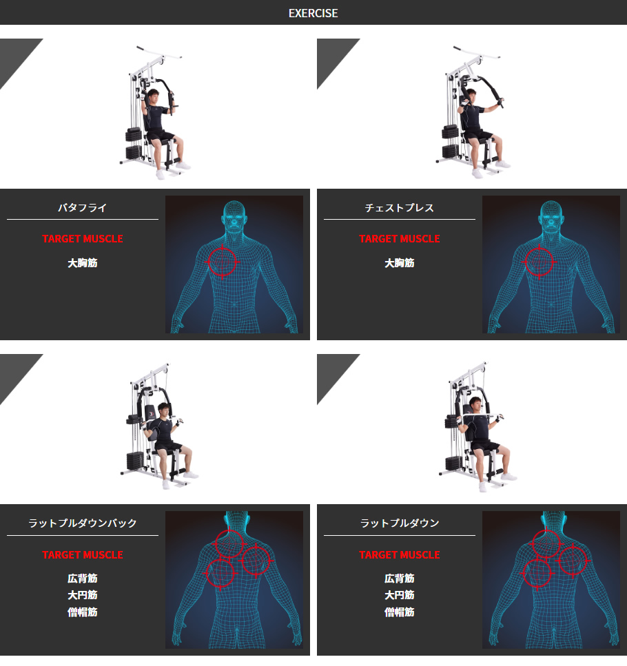 ホームジムEX 運動例と特徴