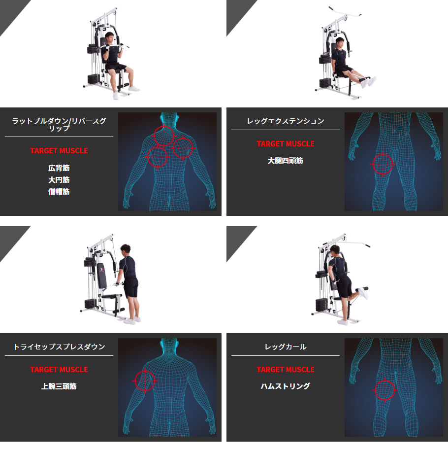 ホームジムEX 運動例と特徴