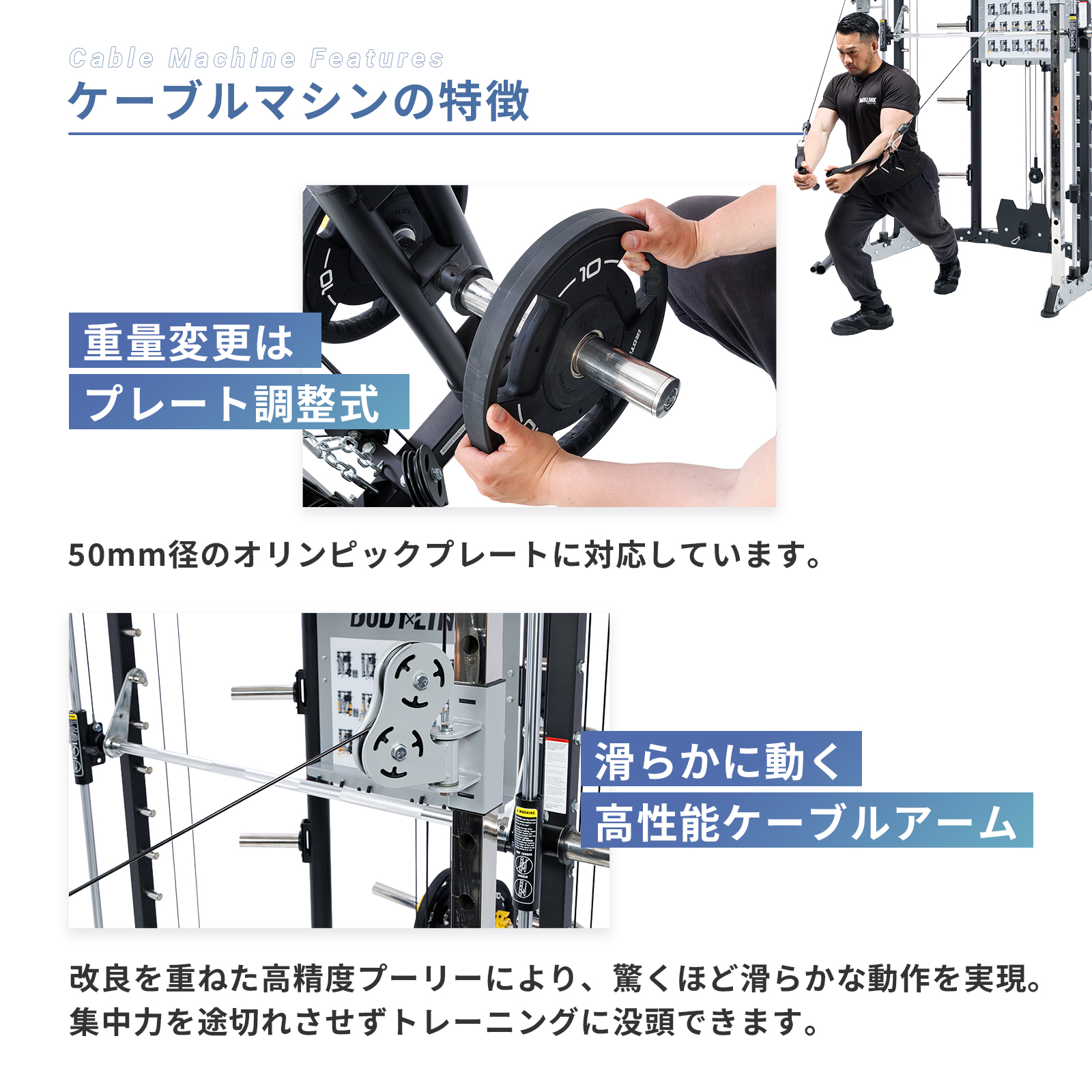 スミスマシン オールインワンラック BoDYLINK ボディリンク プレート