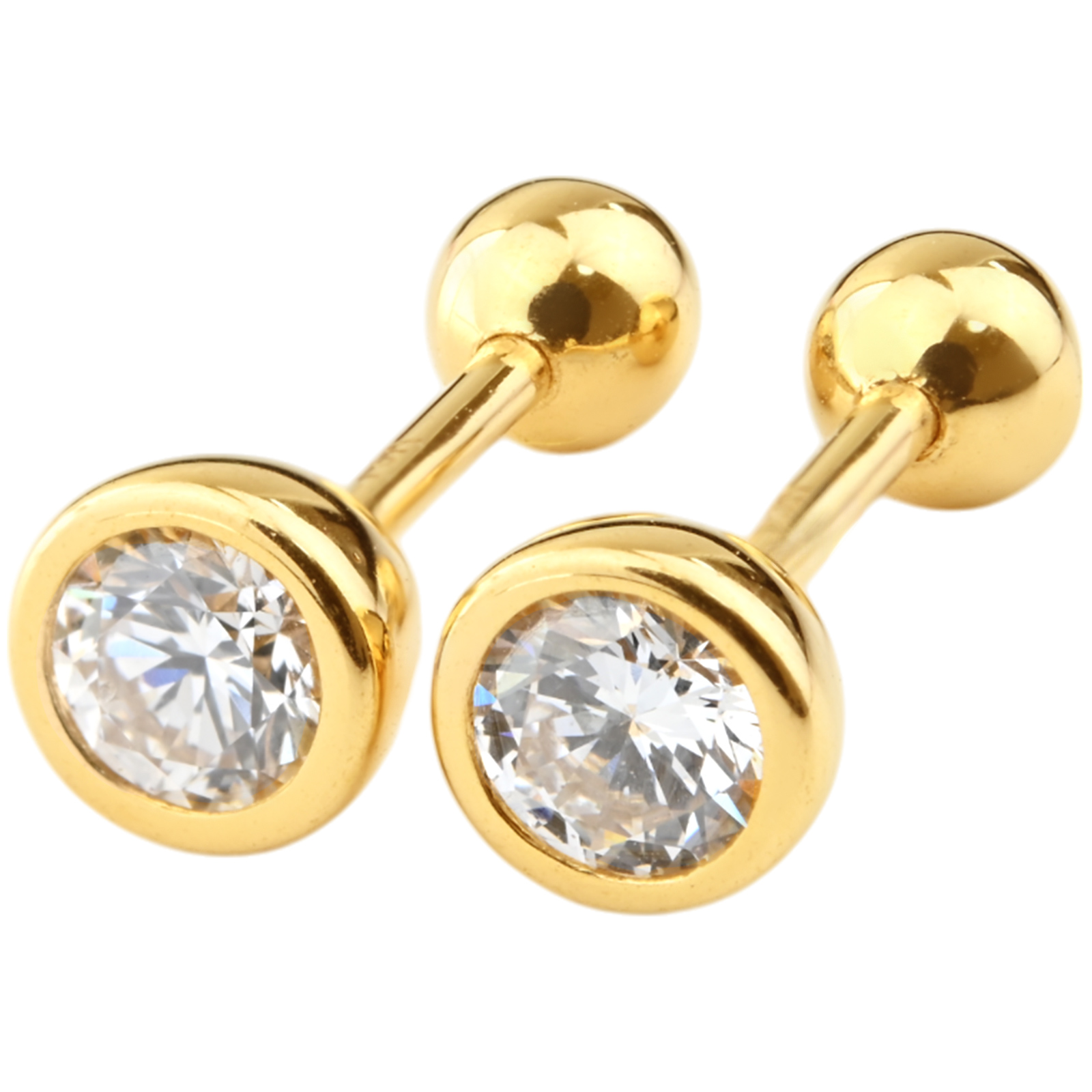 Body-Style 両耳セット ピアス 18金 18K 20G ゴールド ラボグロウン 