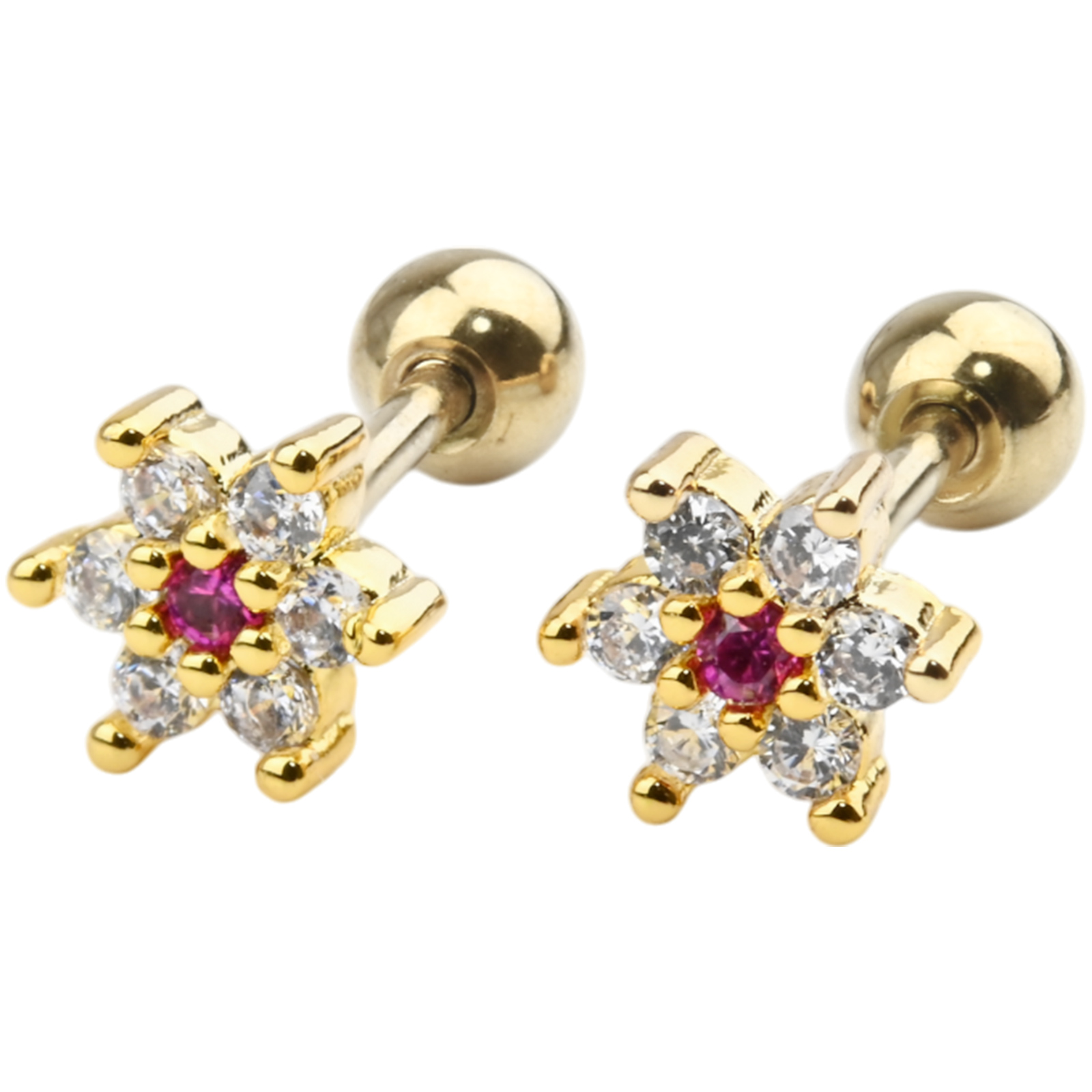 両耳セット 新型キャッチ 外れにくい ピアス つけっぱなしOK 小さい かわいい 花 フラワー  耳用 金属アレ対応 サージカルステンレス | Body-Style | 02