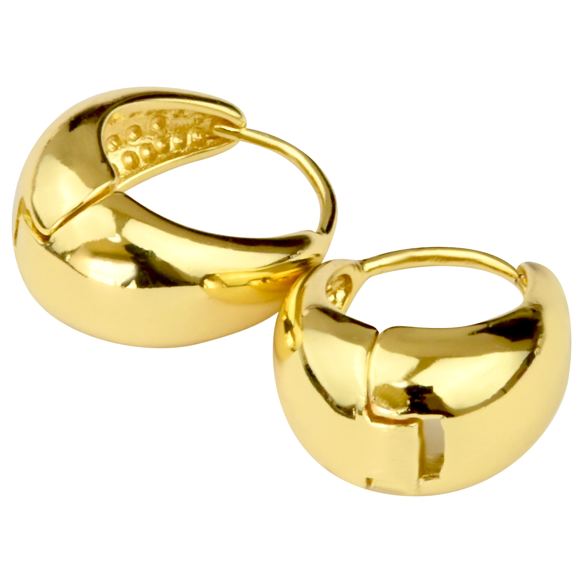 両耳セット ドロップフープピアス 金属アレルギー対応 シンプル リングピアス セグメントリング リング 18k コーティング 医療用 ステンレス | Body-Style | 02