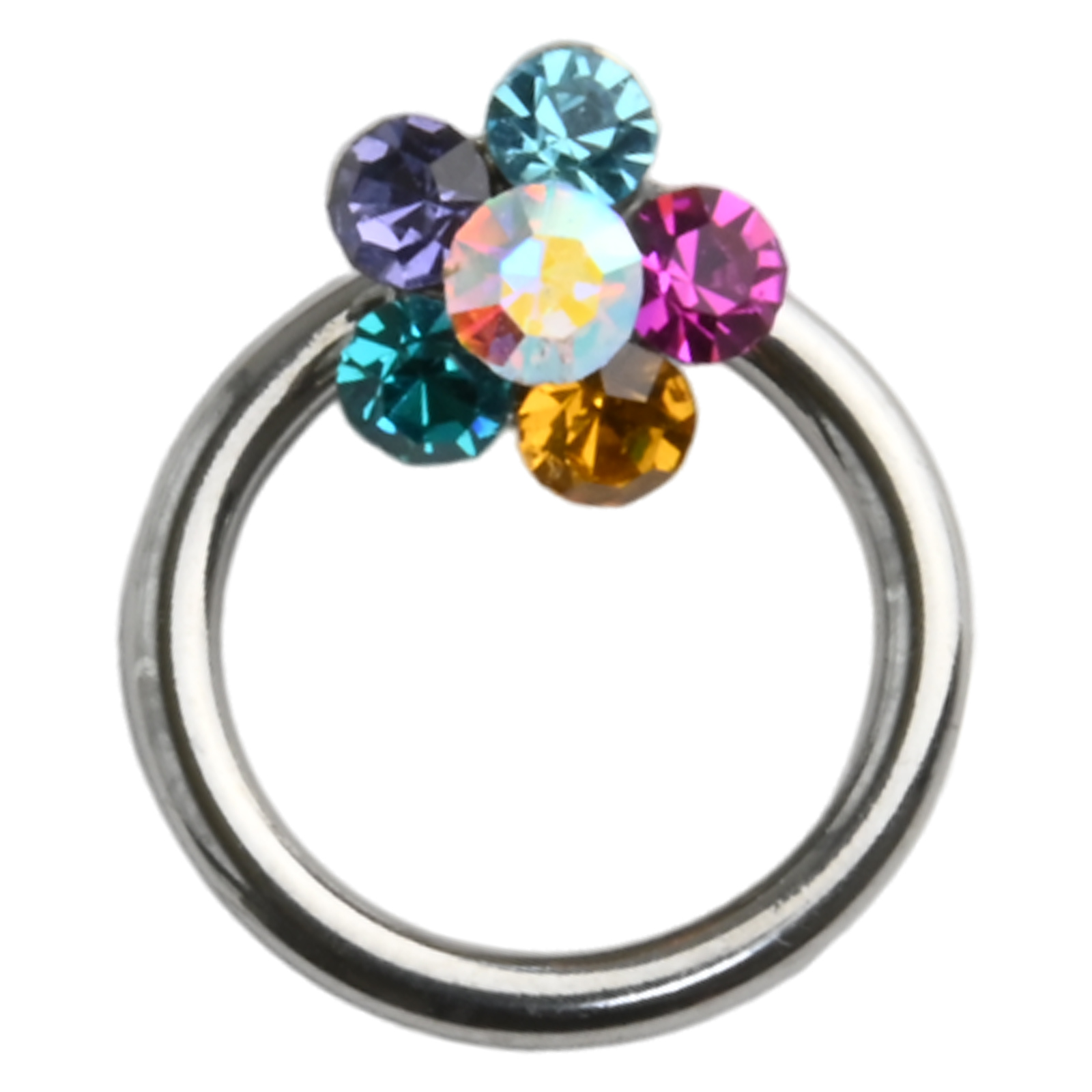キャプティブビーズリング 14g 16g 花 フラワー ジュエル キャプティブ リング ピアス ボディピアス 耳たぶ ヘリックス 軟骨ピアス | Body-Style | 05