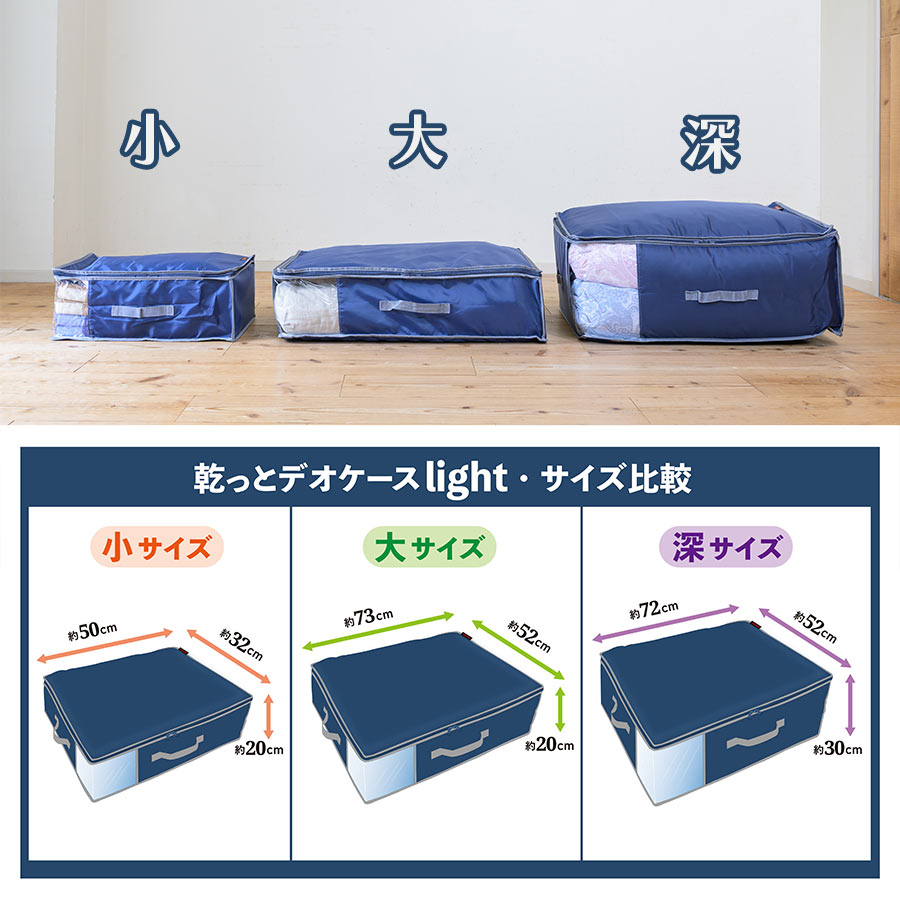 乾っとデオケースライト 深型2枚組 収納ケース テイジン 縦52×横72×高