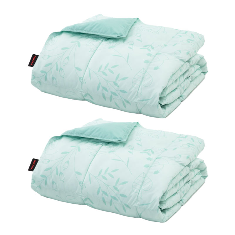 美品☆シングル掛け布団２枚セット☆TEIJIN 速暖Hot☆ 掛け布団 ダブル 190×210cm 速暖Hot あったか 洗える 軽い 発熱