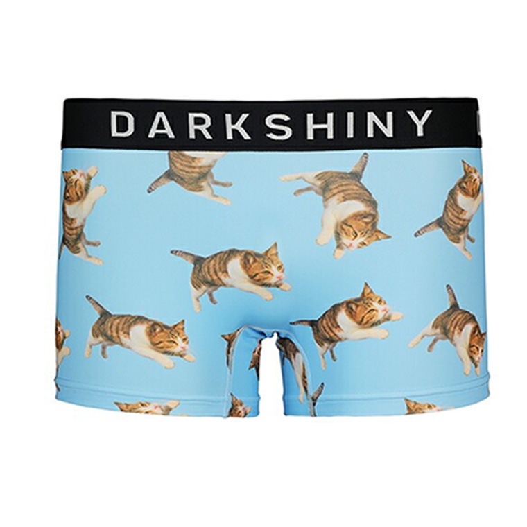 ボクサーパンツ メンズ 男女兼用 飛び猫 猫柄 2025 ネコ ねこ好き 誕生日 プレゼント ギフト 総柄 かわいい おしゃれ 派手 友達 男性 20代 30代 40代 | DARK SHINY | 04