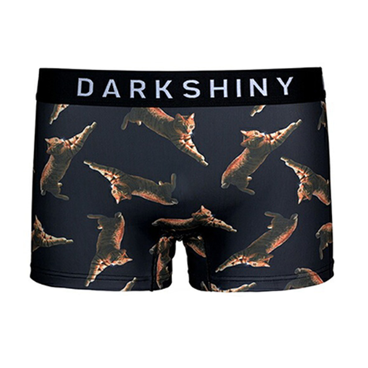 ボクサーパンツ メンズ 男女兼用 飛び猫 猫柄 2025 ネコ ねこ好き 誕生日 プレゼント ギフト 総柄 かわいい おしゃれ 派手 友達 男性 20代 30代 40代 | DARK SHINY | 05