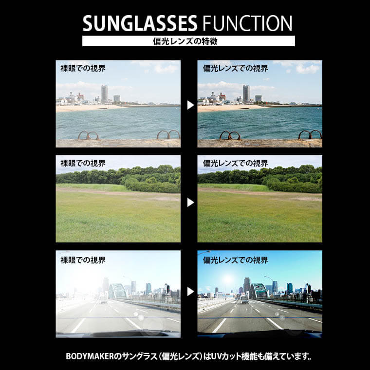 ウェリントンサングラス　25C BODYMAKER ボディメーカー アウトドア ドライブ ゴルフ テニス ランニング スキー 登山 マリンスポーツ フィッシング スポーツ | BODYMAKER | 04