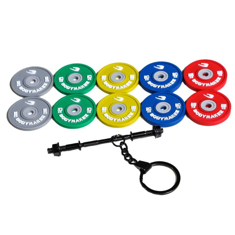 キーホルダー バーベル BODYMAKER ボディメーカー AU017 キーホルダー バーベル アクセサリー 携帯 スマホ ストラップ リュック スポーツバッグ 鍵 | BODYMAKER | 02