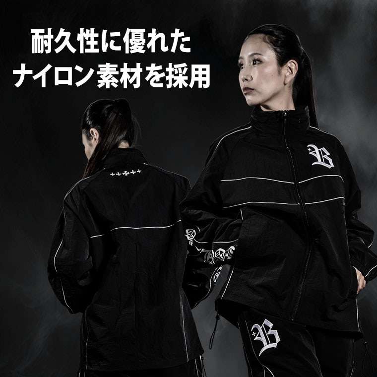 プラスB NYLONジャケットセットアップ1 2XL ブラック BODYMAKER ボディメーカー プラスB ナイロン トレーニング ジャケット パーカー ウォームアップ | BODYMAKER | 02