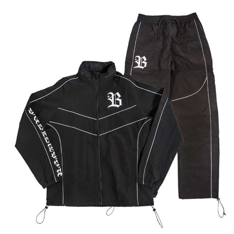 プラスB NYLONジャケットセットアップ1 2XL ブラック BODYMAKER ボディメーカー プラスB ナイロン トレーニング ジャケット パーカー ウォームアップ | BODYMAKER | 01