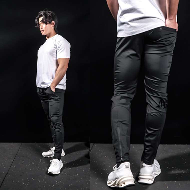 ∧B ストレッチ ジョガーパンツ 2XL ブラック BODYMAKER ボディメーカー bmtw ∧B アンド・ビー テーパードシルエット ロングパンツ ナイロン GYM ジム | BODYMAKER | 02