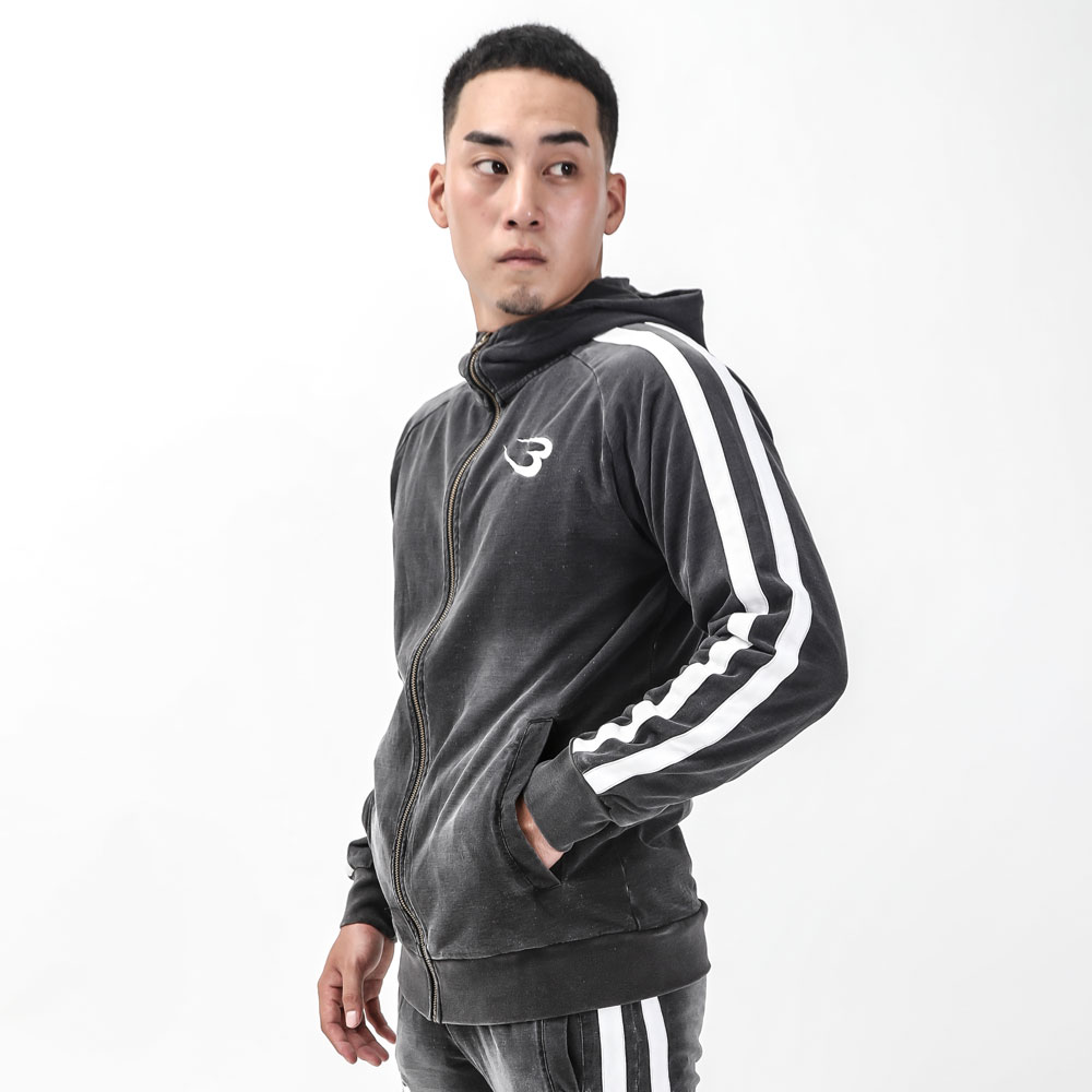 BODYMAKER（ボディメーカー） bm plus DENIM-KNIT パーカー DENIM