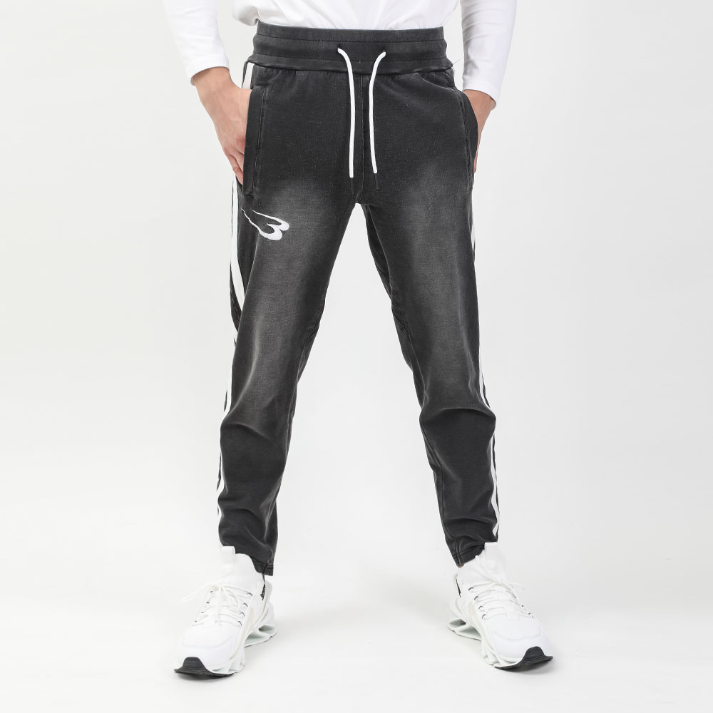 bm plus DENIM-KNIT ロングパンツ BODYMAKER ボディメーカー ＤＥＮＩＭーＫＮＩＴ デニムニット 2本ライン カットデニム ジャージ ロングパンツ デニム |  | 04