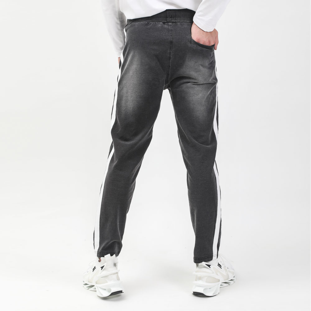 bm plus DENIM-KNIT ロングパンツ BODYMAKER ボディメーカー ＤＥＮＩＭーＫＮＩＴ デニムニット 2本ライン カットデニム ジャージ ロングパンツ デニム |  | 08