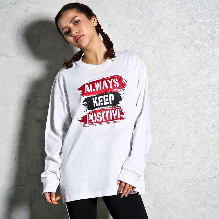 プリントTシャツ ロングスリーブ4 BODYMAKER ボディメーカー ベーシックTシャツ 長袖 ロングスリーブ ラバープリント 綿100% コットン100% |  | 04