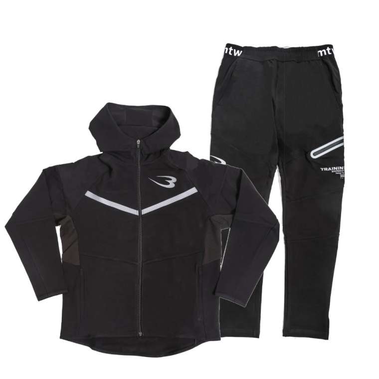 bmtw GYMウェア セットアップ2 2XL ブラック BODYMAKER ボディメーカー bmtw GYMウエア パーカー ロングパンツ ジムウエア トレーニングウエア GYM | BODYMAKER