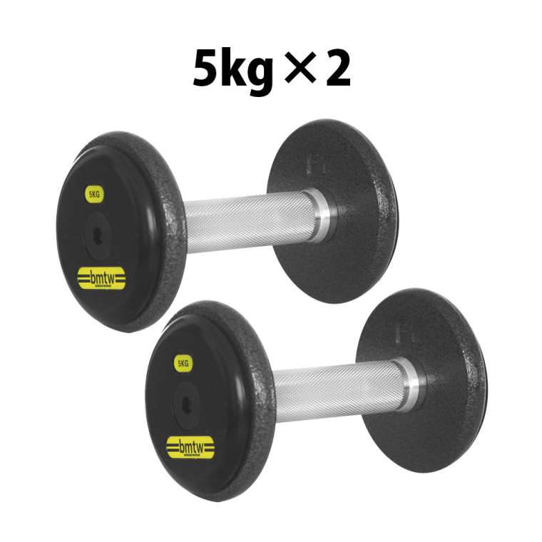 ジム用ハンマートーンダンベル 5kg 2個セット BODYMAKER ボディメーカー 筋トレ 腹筋 体幹トレーニング ベンチプレス トレーニング プレート