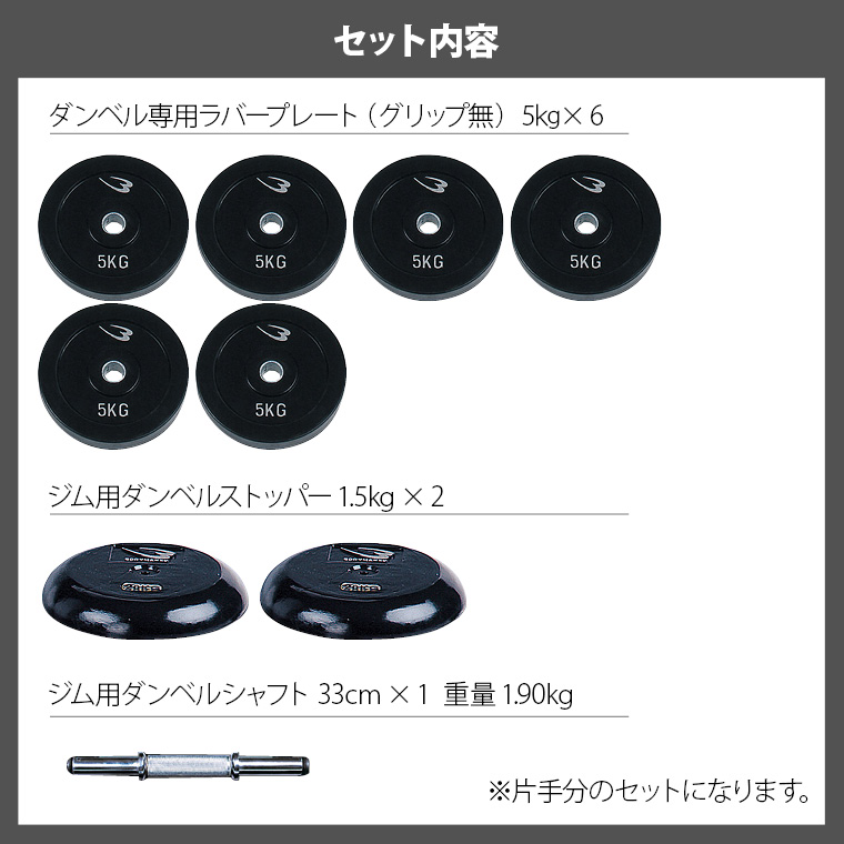 BODYMAKER（ボディメーカー）ジムダンベル34KG ラバーダンベル ベンチ