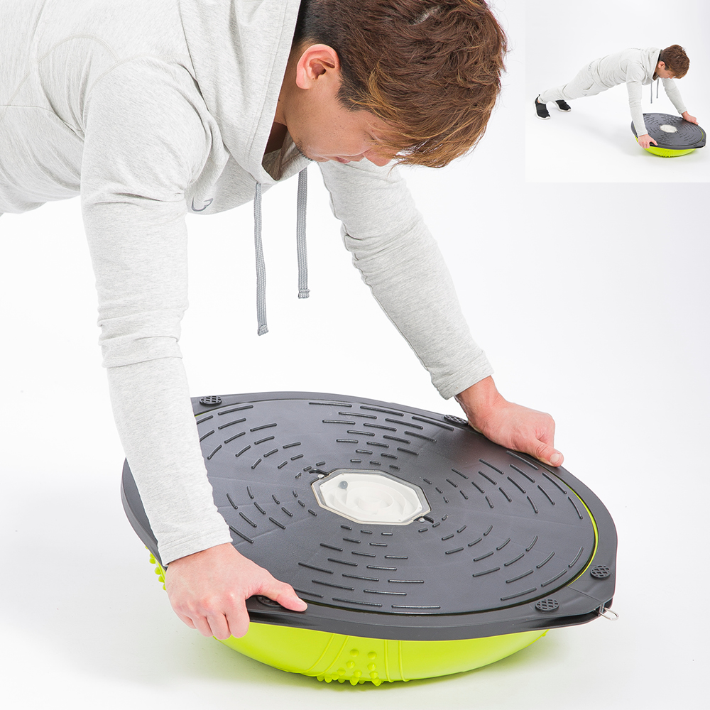 半円型フィットネスボール チューブ付き2 BODYMAKER ボディメーカー シェイプアップ ダイエット ジムボール バランスボール バランス 腹筋 【90日保証】 | BODYMAKER | 08