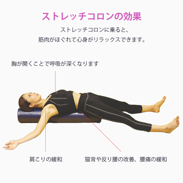 ストレッチコロン ブラック×ホワイト BODYMAKER ボディメーカー ヨガポール 筋膜 ストレッチ ポールダイエット ストレッチ用ポール ポール 【90日保証】 関連画像2