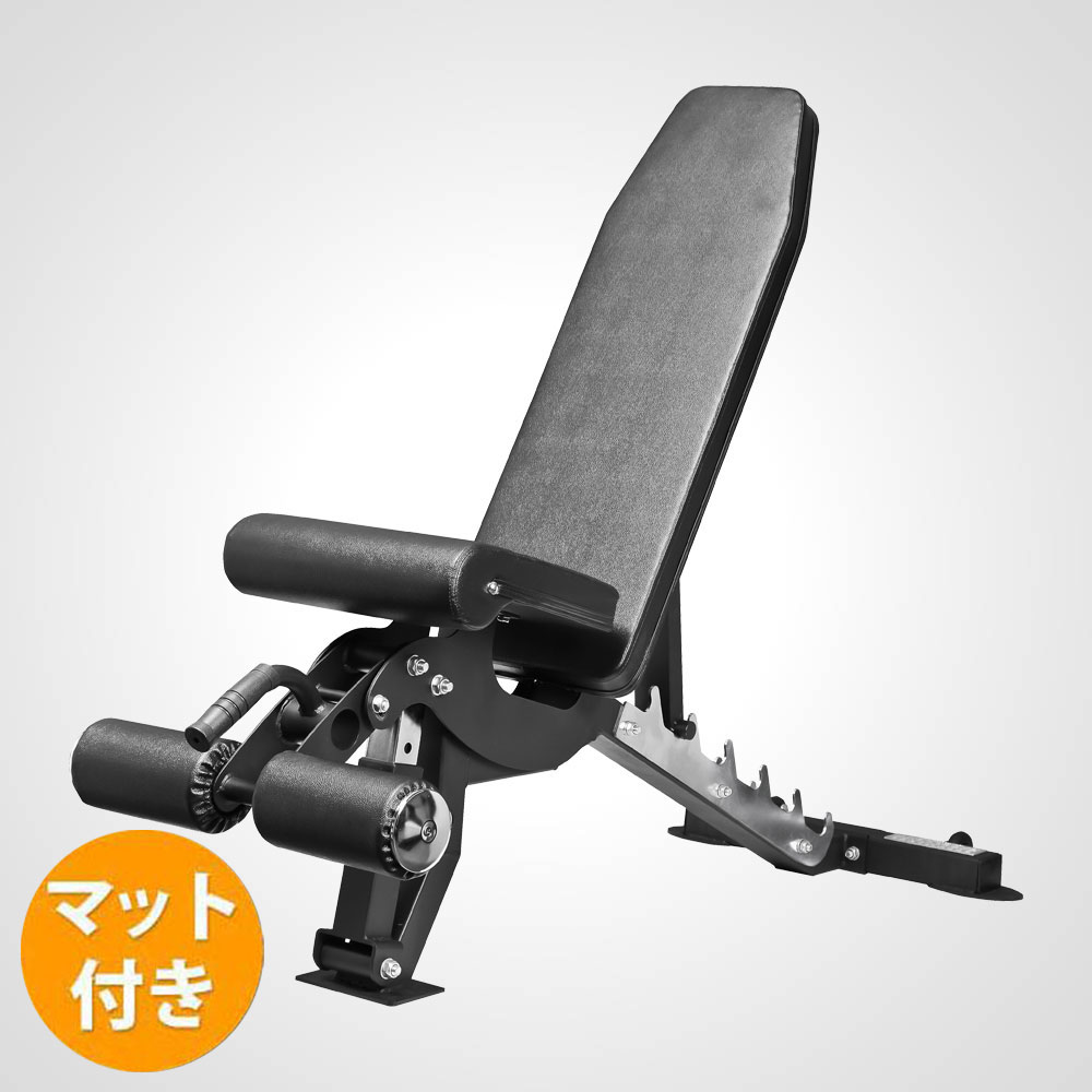 アジャスタブルベンチEX トレーニングマットセット BODYMAKER ボディメーカー 筋トレ トレーニング ベンチ インクラインベンチ フラットベンチ  重量 床 スポーツ