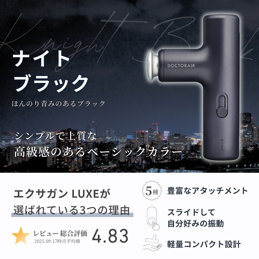 ドクターエア ハンディガン エクサガン LUXE REG-12 軽量 背中