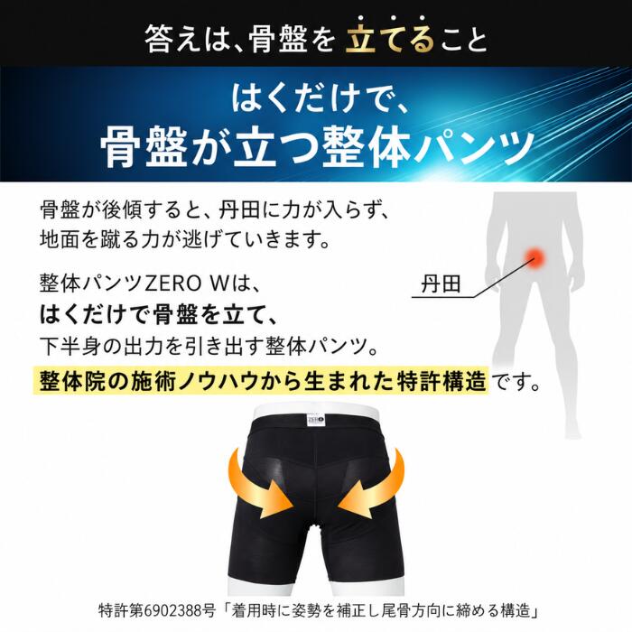 はくだけ整体 メンズ補正下着 整体パンツZEROW スポーツパンツ 腰