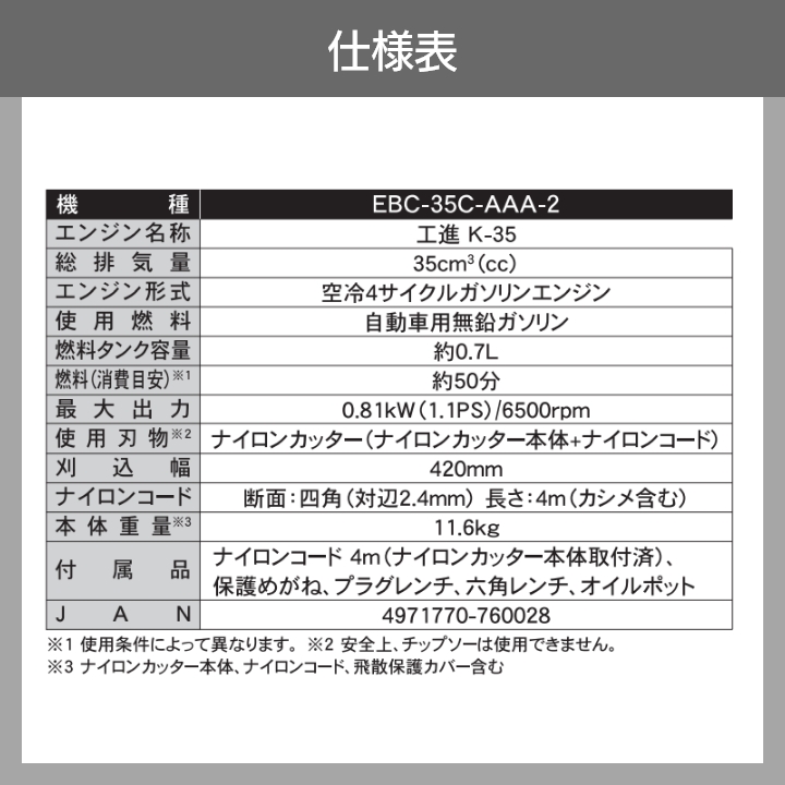 草刈機 エンジン 4サイクル 4ストローク 排気量 35cc 手押し 工進 手押し式エンジン草刈機 EBC-35C 11.6kg :  6641701897 : ボクらの農業EC ヤフー店 - 通販 - Yahoo!ショッピング