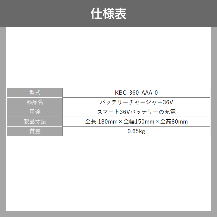 工進 充電器 KBC-360 36Vバッテリー用 バッテリーチャージャー