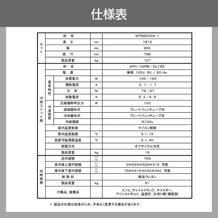 【現地組立サービス付き】三菱電機 玄米・農産物保冷庫 新米愛菜っ庫 MTR820XN 単相100V 保冷庫 業務用 二温度帯保冷庫  にこに庫【北海道・沖縄は送料別途見積】