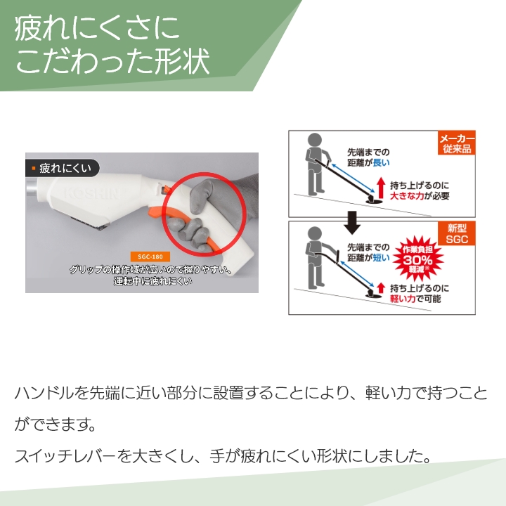 工進（KOSHIN） グラストリマ SGC-180 18V バッテリー式 充電式