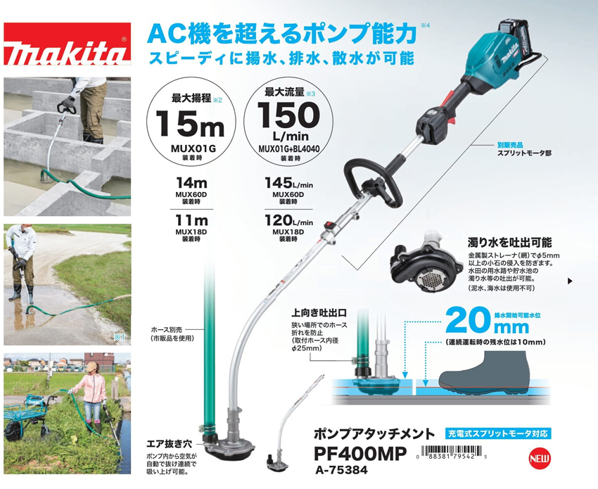 マキタ ポンプアタッチメント A-75384 ポンプ 部品 makita : 6680000804 : ボクらの農業EC ヤフー店 - 通販 -  Yahoo!ショッピング